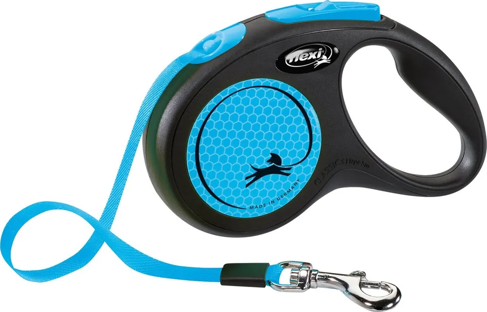 Meilleure Vente Laisse sangle "Flexi New Neon" bleu fluo (S) – Flexi